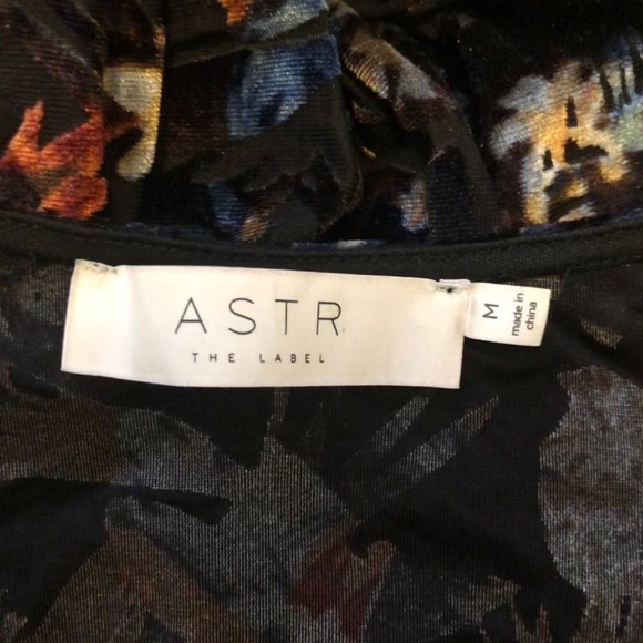 ASTR the Label | V-Neck Burnout Velvet Bodysuit - Picture 4 of 4